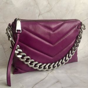 NWT Rebecca Minkoff Edie Leather Crossbody in Viola